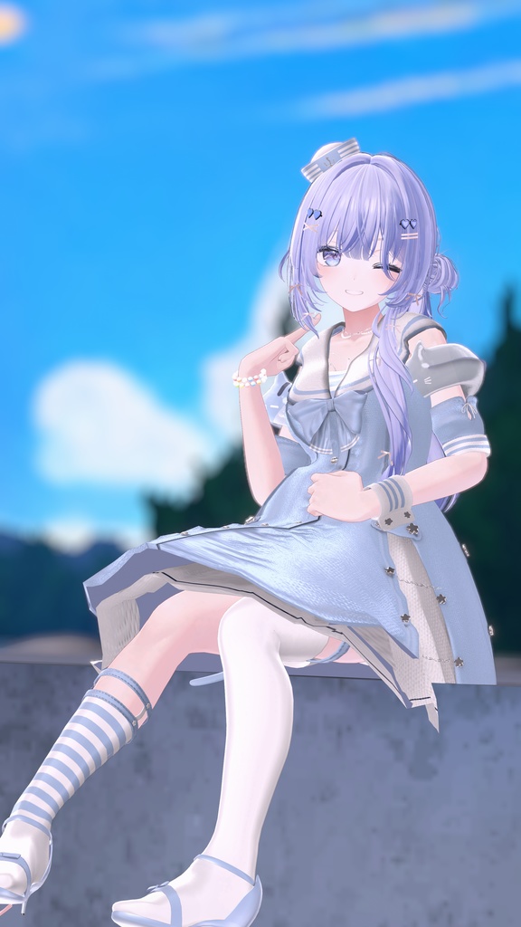 60アバター相当 マリンセーラー&水着 -Voûte Étoilée Marine-ヴート エトワレ マリン (VRChat向け衣装)#mumu_shop