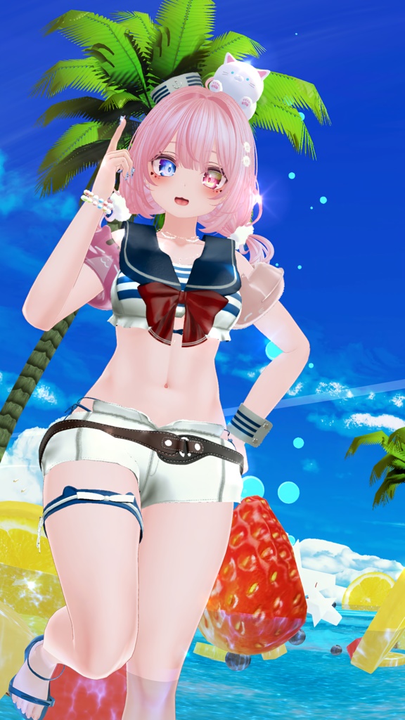 60アバター相当 マリンセーラー&水着 -Voûte Étoilée Marine-ヴート エトワレ マリン (VRChat向け衣装)#mumu_shop