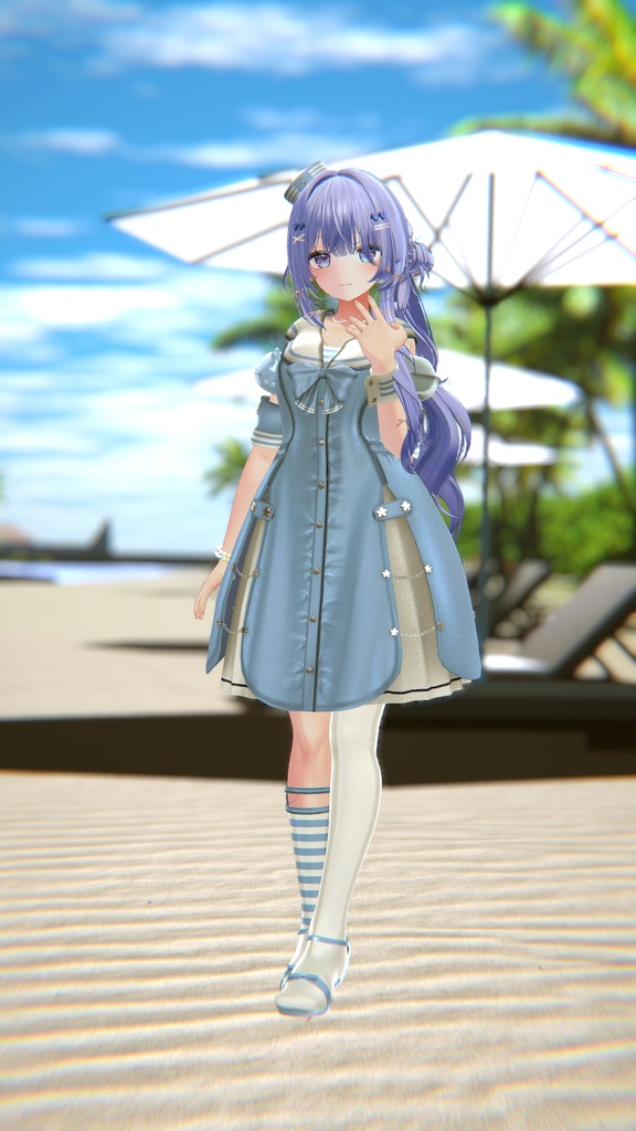 60アバター相当 マリンセーラー&水着 -Voûte Étoilée Marine-ヴート エトワレ マリン (VRChat向け衣装)#mumu_shop
