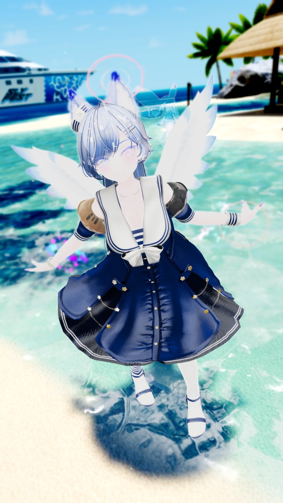 60アバター相当 マリンセーラー&水着 -Voûte Étoilée Marine-ヴート エトワレ マリン (VRChat向け衣装)#mumu_shop