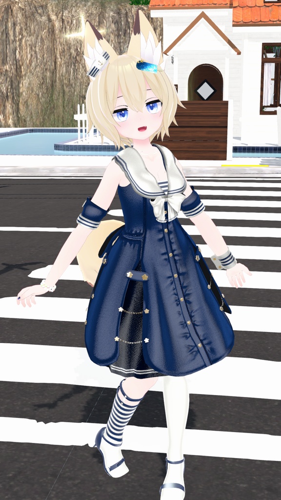60アバター相当 マリンセーラー&水着 -Voûte Étoilée Marine-ヴート エトワレ マリン (VRChat向け衣装)#mumu_shop