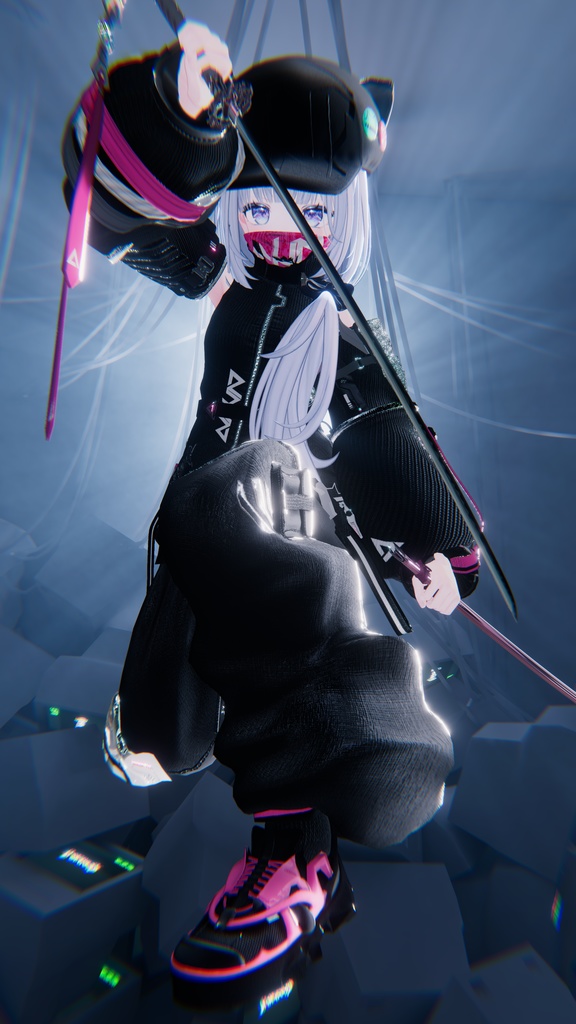 62アバター相当 サイバーパンク衣装 -LynxnyL-リンクスニル (VRChat向け衣装)#mumu_shop