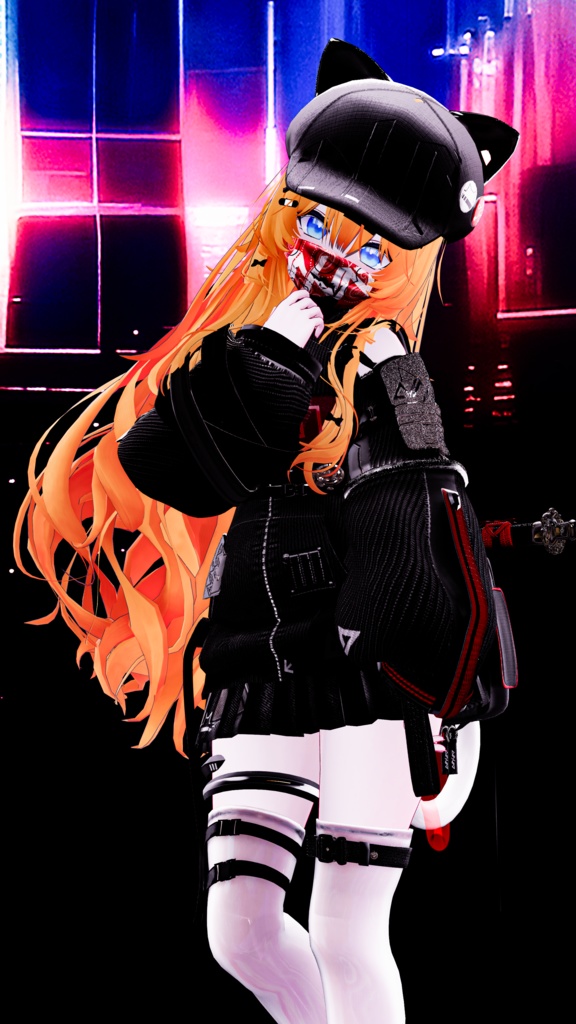 62アバター相当 サイバーパンク衣装 -LynxnyL-リンクスニル (VRChat向け衣装)#mumu_shop