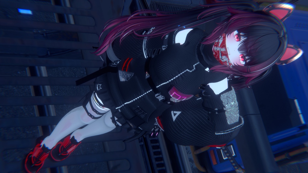 62アバター相当 サイバーパンク衣装 -LynxnyL-リンクスニル (VRChat向け衣装)#mumu_shop