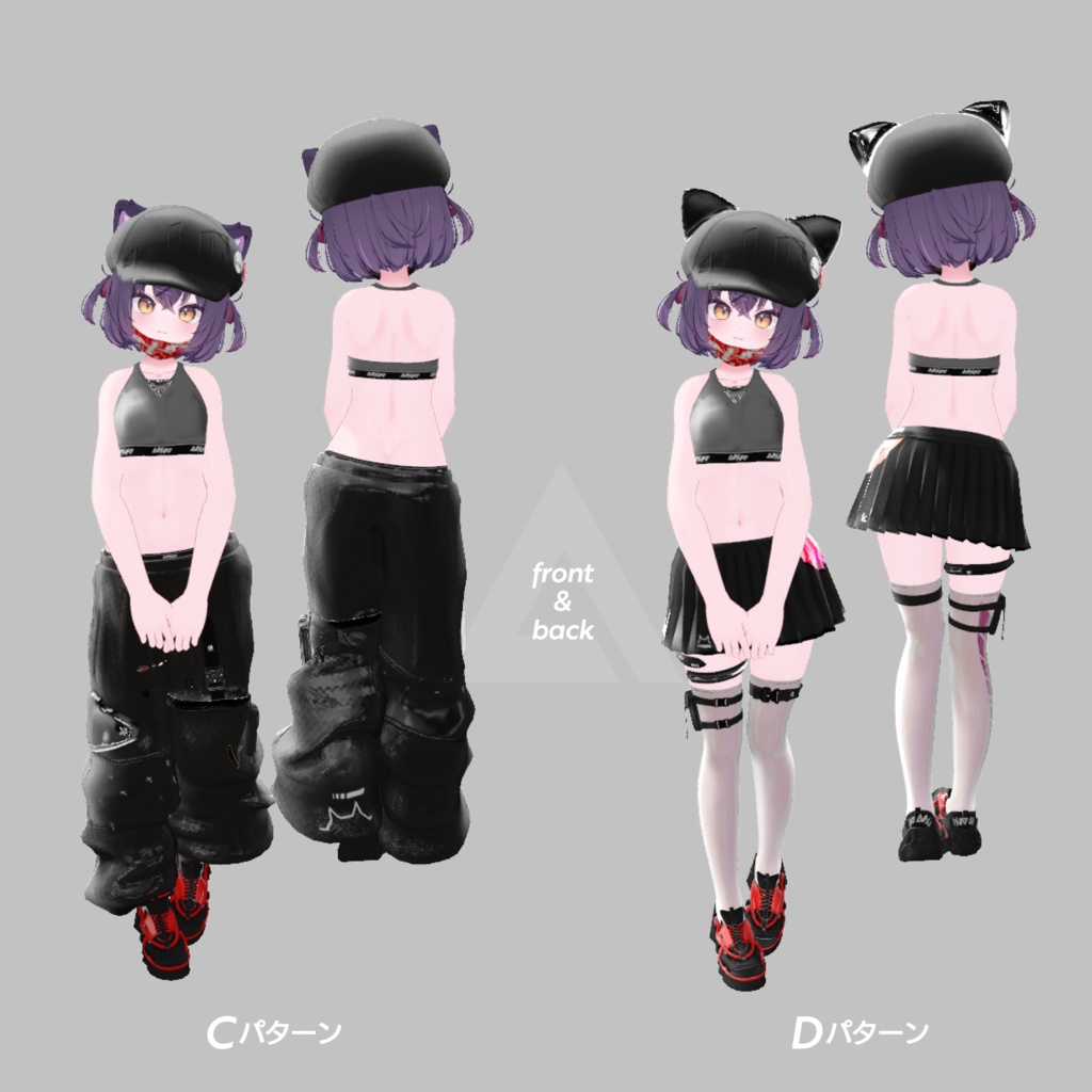 62アバター相当 サイバーパンク衣装 -LynxnyL-リンクスニル (VRChat向け衣装)#mumu_shop