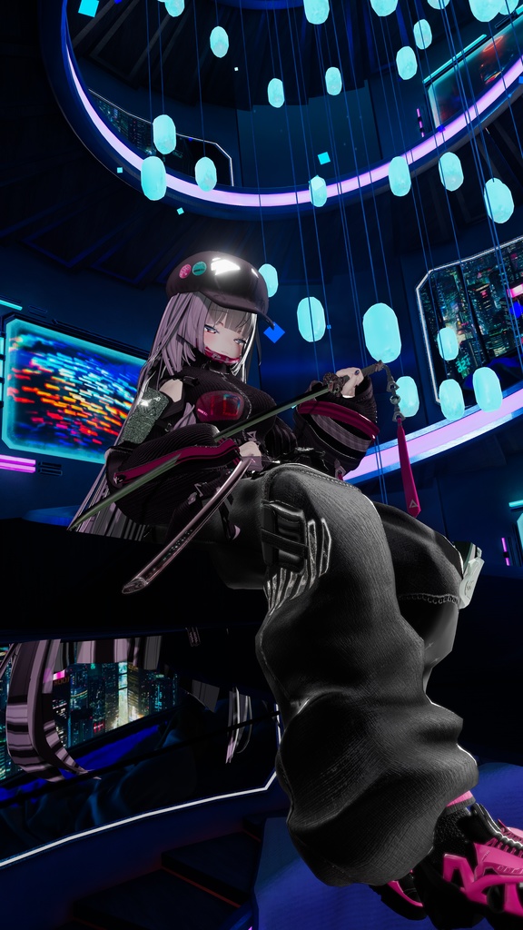 62アバター相当 サイバーパンク衣装 -LynxnyL-リンクスニル (VRChat向け衣装)#mumu_shop