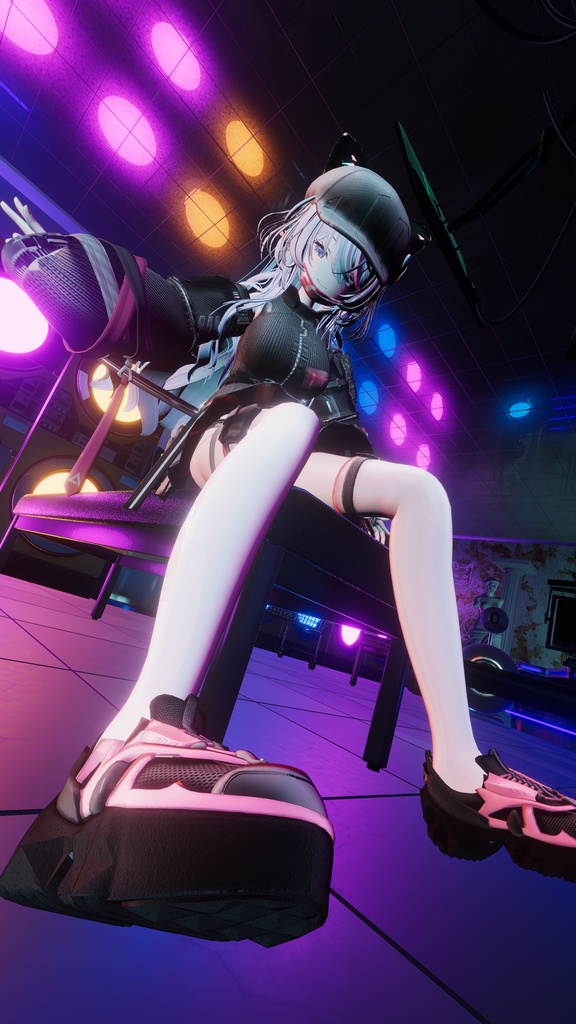 62アバター相当 サイバーパンク衣装 -LynxnyL-リンクスニル (VRChat向け衣装)#mumu_shop