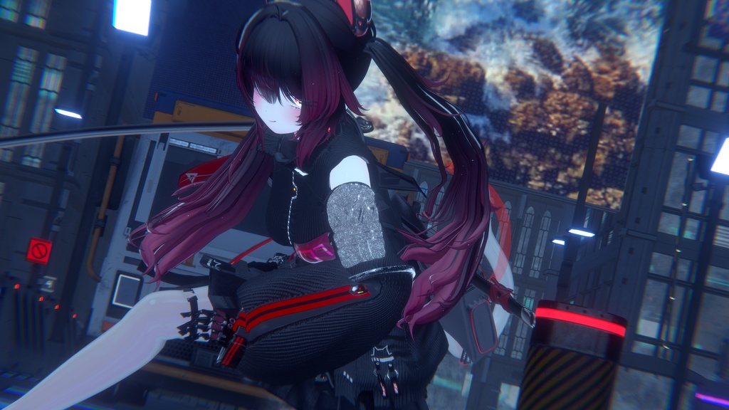 62アバター相当 サイバーパンク衣装 -LynxnyL-リンクスニル (VRChat向け衣装)#mumu_shop