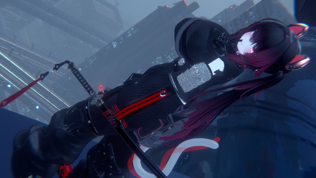 62アバター相当 サイバーパンク衣装 -LynxnyL-リンクスニル (VRChat向け衣装)#mumu_shop