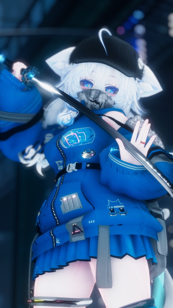 62アバター相当 サイバーパンク衣装 -LynxnyL-リンクスニル (VRChat向け衣装)#mumu_shop