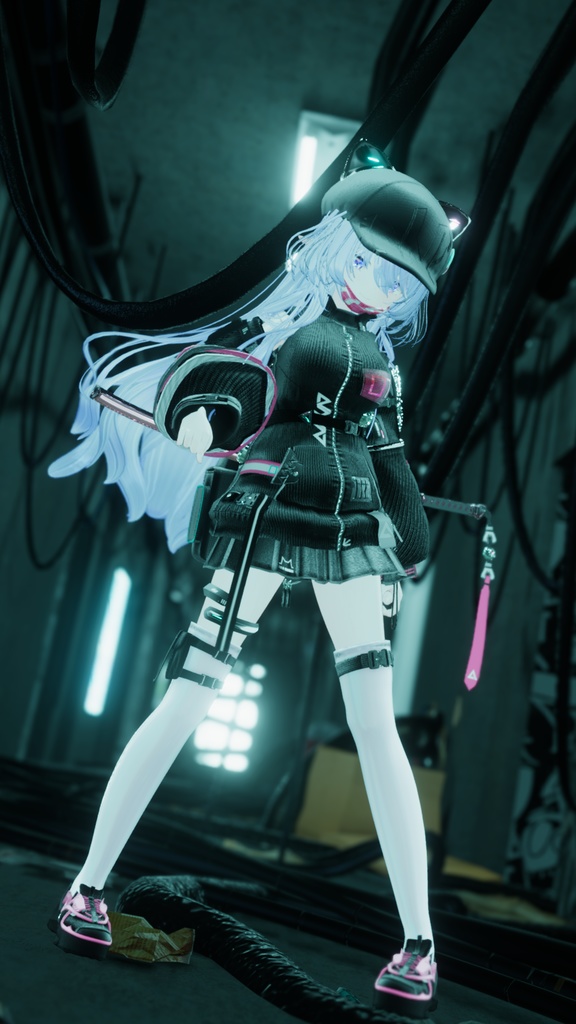 62アバター相当 サイバーパンク衣装 -LynxnyL-リンクスニル (VRChat向け衣装)#mumu_shop