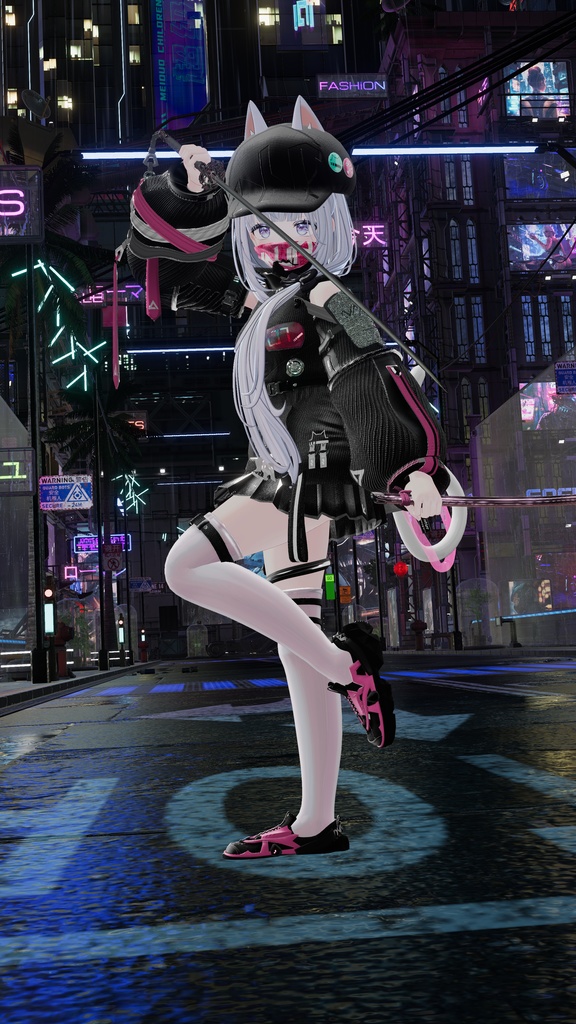 62アバター相当 サイバーパンク衣装 -LynxnyL-リンクスニル (VRChat向け衣装)#mumu_shop