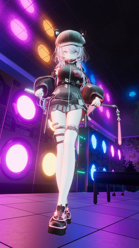 62アバター相当 サイバーパンク衣装 -LynxnyL-リンクスニル (VRChat向け衣装)#mumu_shop