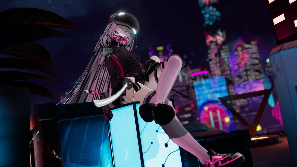 62アバター相当 サイバーパンク衣装 -LynxnyL-リンクスニル (VRChat向け衣装)#mumu_shop