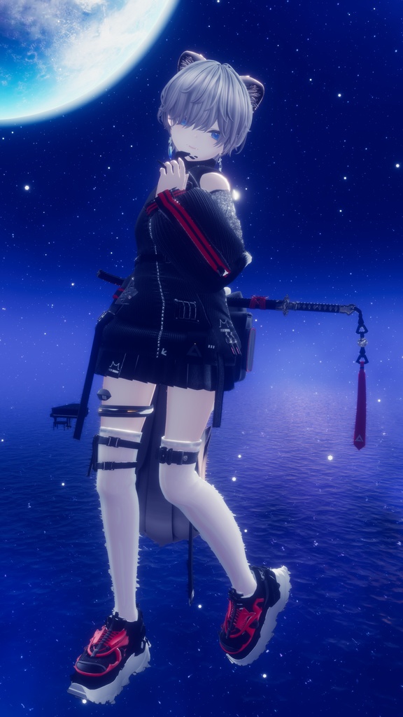 62アバター相当 サイバーパンク衣装 -LynxnyL-リンクスニル (VRChat向け衣装)#mumu_shop