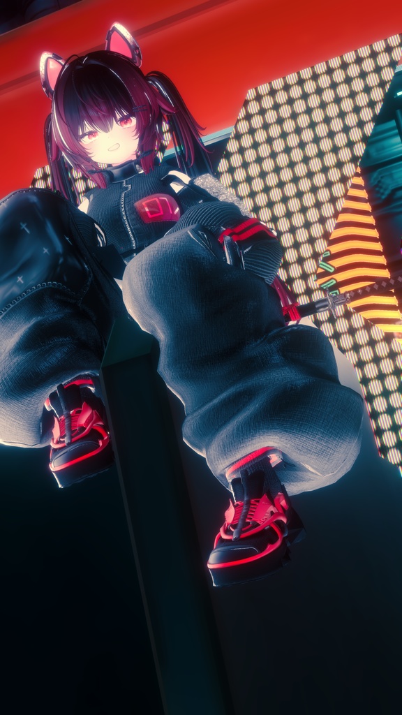 62アバター相当 サイバーパンク衣装 -LynxnyL-リンクスニル (VRChat向け衣装)#mumu_shop