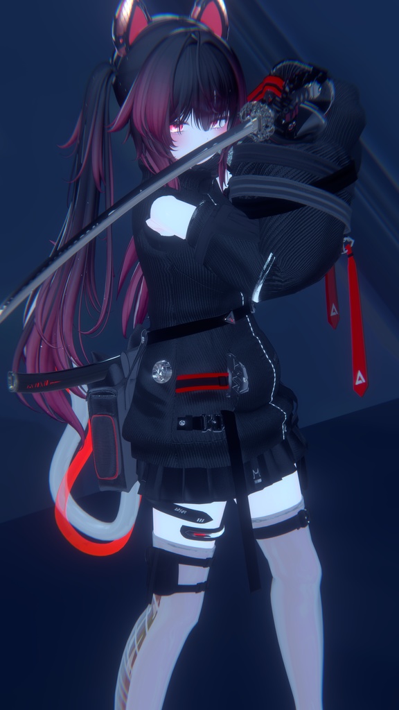 62アバター相当 サイバーパンク衣装 -LynxnyL-リンクスニル (VRChat向け衣装)#mumu_shop