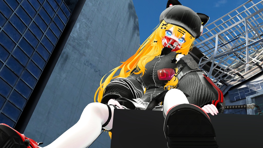 62アバター相当 サイバーパンク衣装 -LynxnyL-リンクスニル (VRChat向け衣装)#mumu_shop