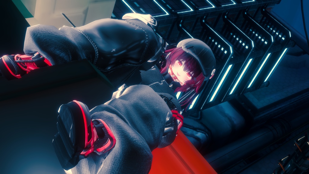 62アバター相当 サイバーパンク衣装 -LynxnyL-リンクスニル (VRChat向け衣装)#mumu_shop