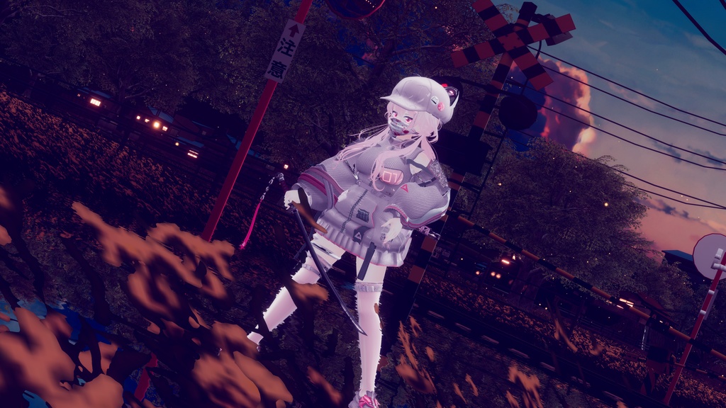 62アバター相当 サイバーパンク衣装 -LynxnyL-リンクスニル (VRChat向け衣装)#mumu_shop