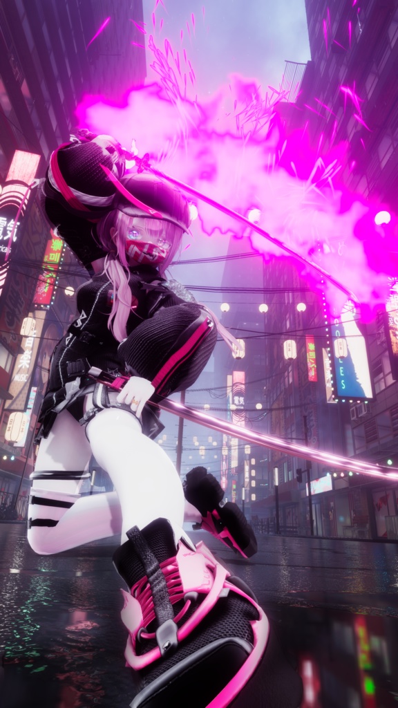 62アバター相当 サイバーパンク衣装 -LynxnyL-リンクスニル (VRChat向け衣装)#mumu_shop