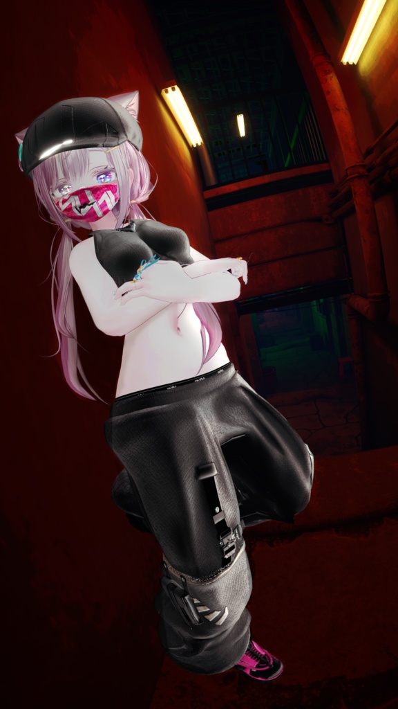 62アバター相当 サイバーパンク衣装 -LynxnyL-リンクスニル (VRChat向け衣装)#mumu_shop