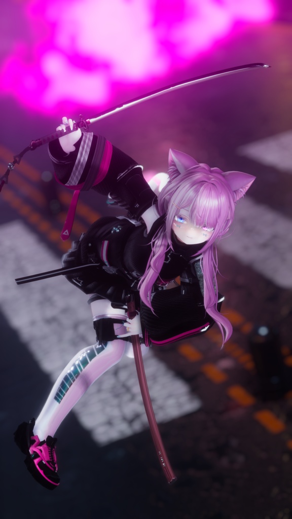 62アバター相当 サイバーパンク衣装 -LynxnyL-リンクスニル (VRChat向け衣装)#mumu_shop