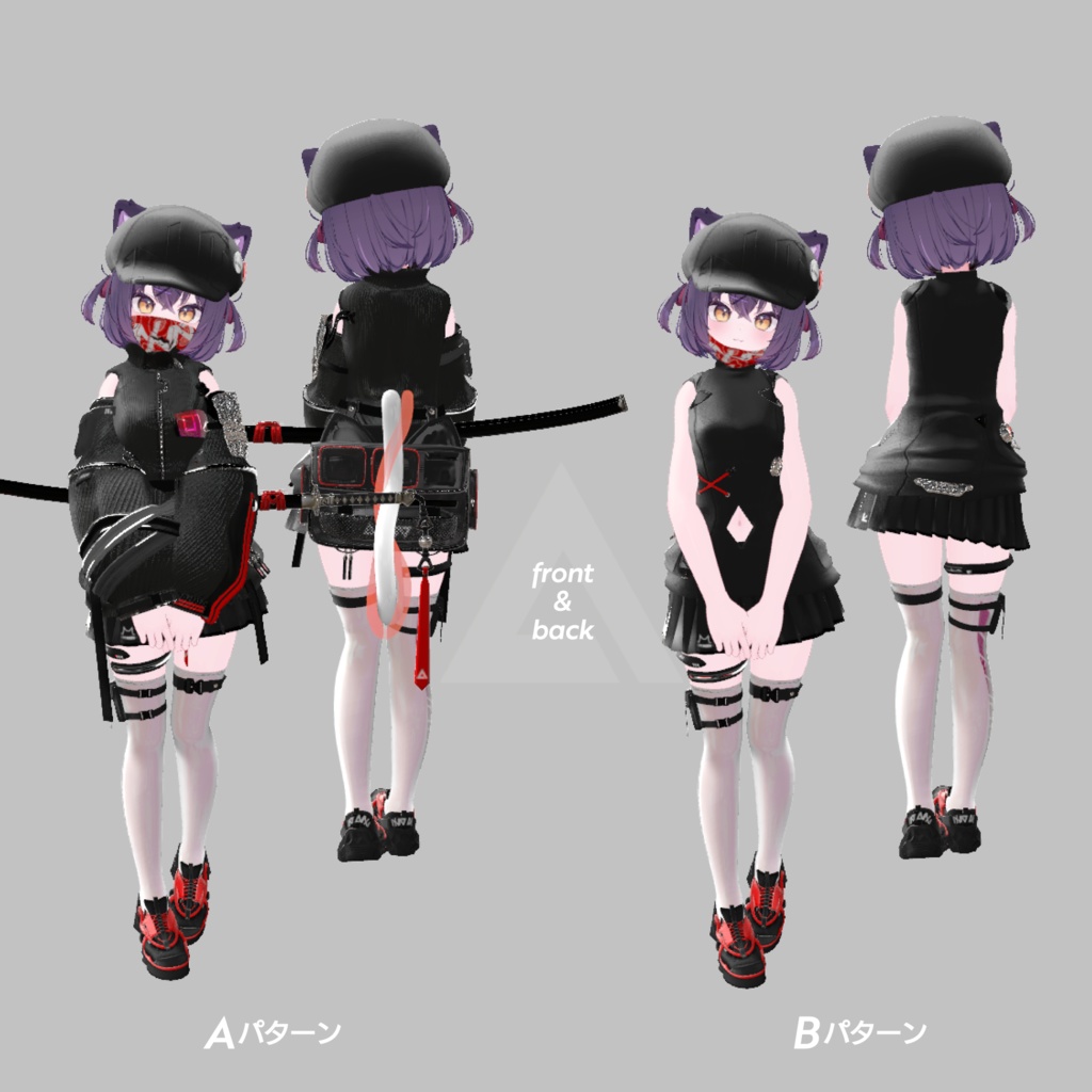 62アバター相当 サイバーパンク衣装 -LynxnyL-リンクスニル (VRChat向け衣装)#mumu_shop