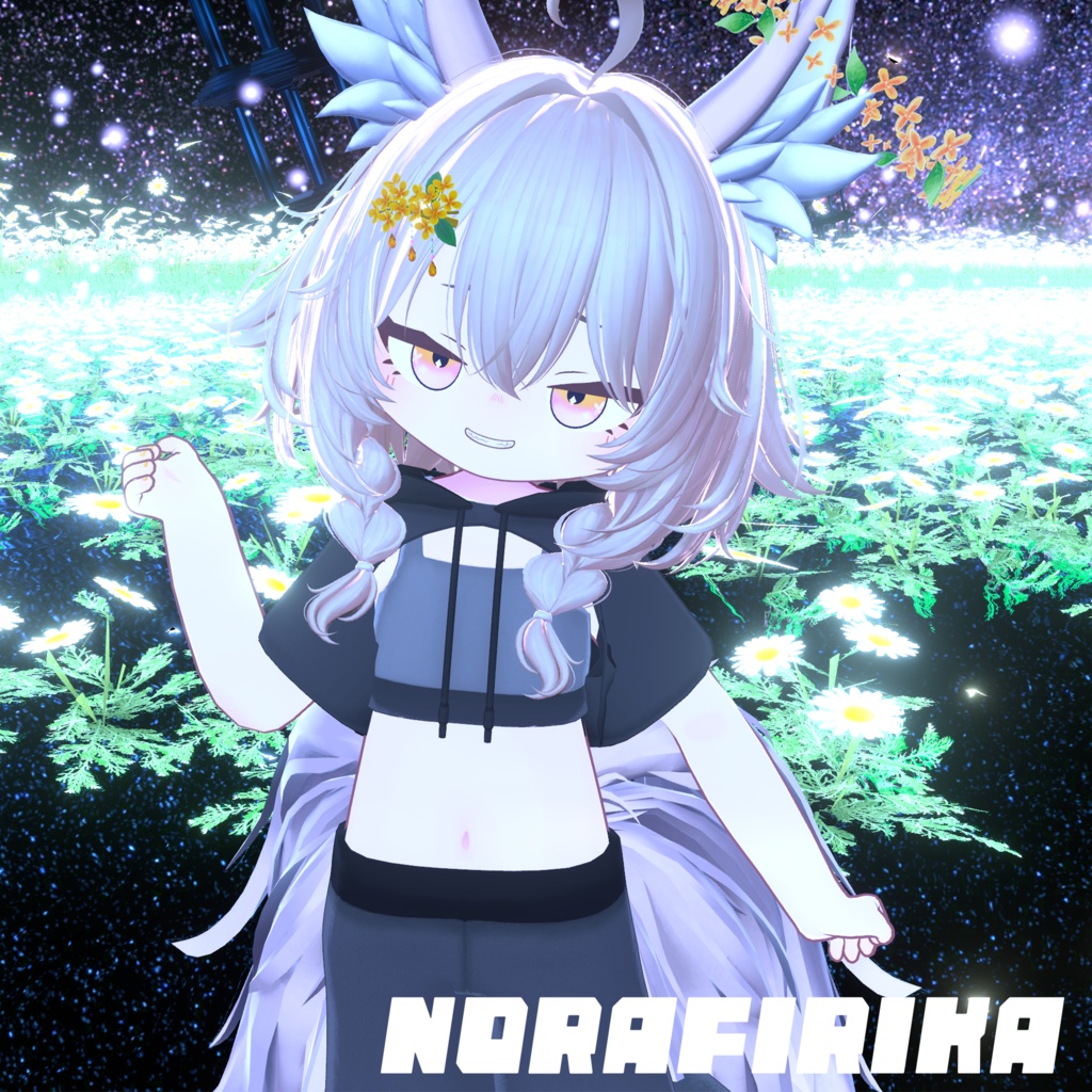 まめふれんず、エルシオン、ネメシス衣裳クロップドパーカーウエア -(VRChat向け衣装) #mumu_shop