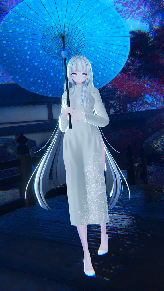 27アバター相当 アオザイ風衣装-ルア・ズイエン-lụa Duyên (VRChat向け衣装)#mumu_shop