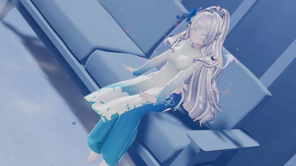 27アバター相当 アオザイ風衣装-ルア・ズイエン-lụa Duyên (VRChat向け衣装)#mumu_shop