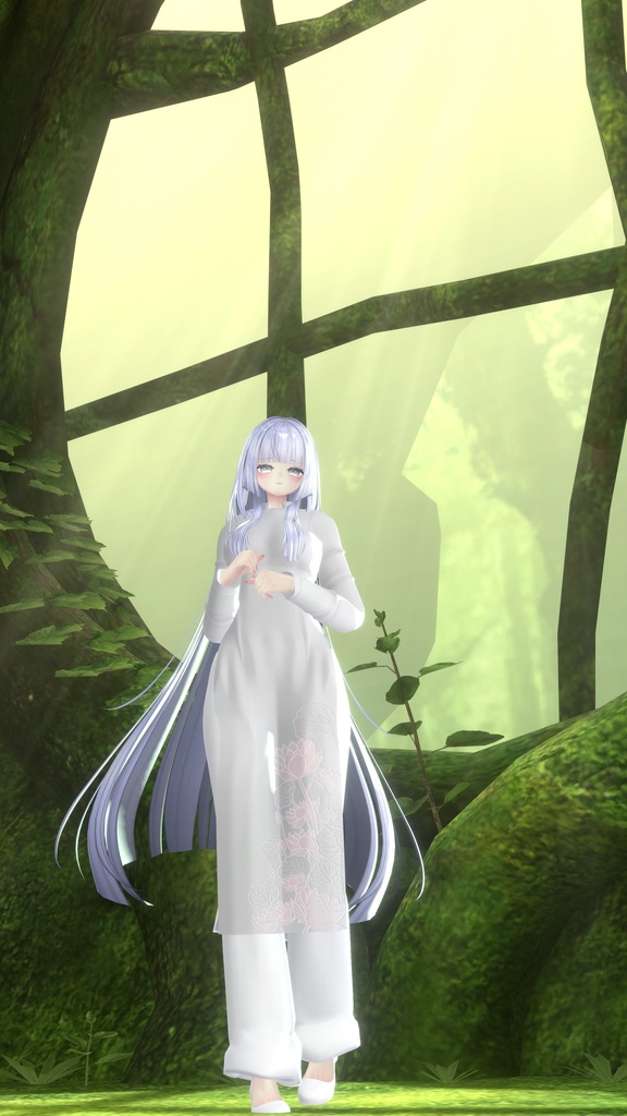 27アバター相当 アオザイ風衣装-ルア・ズイエン-lụa Duyên (VRChat向け衣装)#mumu_shop