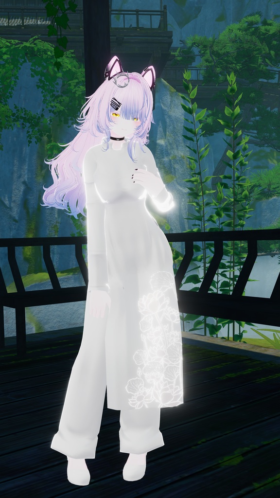 27アバター相当 アオザイ風衣装-ルア・ズイエン-lụa Duyên (VRChat向け衣装)#mumu_shop