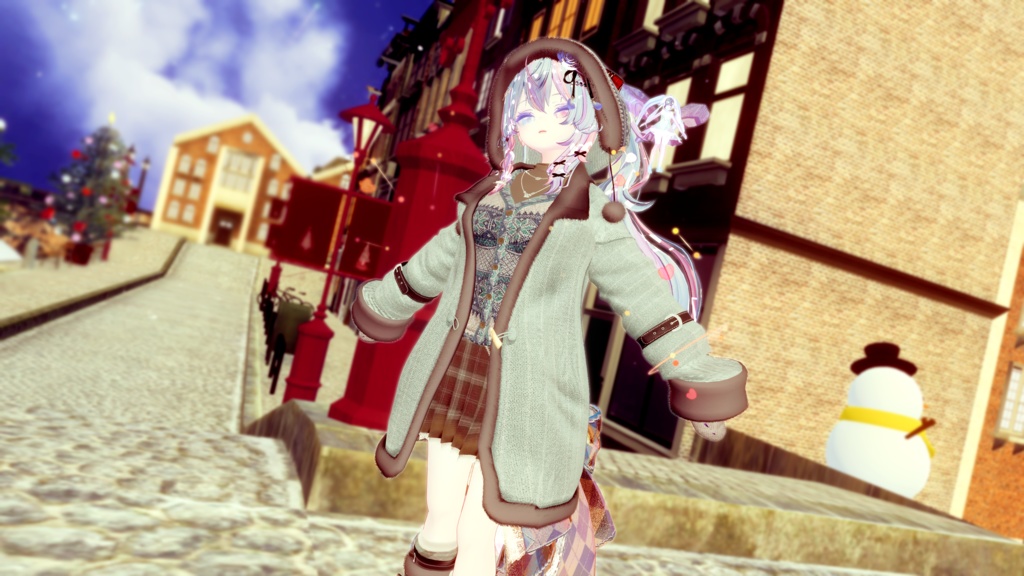 95アバター相当 冬映えコーデ-Noël Brûlée-ノエルブリュレ (VRChat向衣装)#mumu_shop