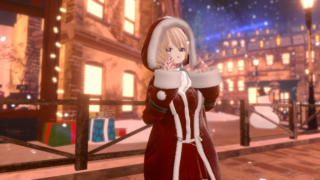 95アバター相当 冬映えコーデ-Noël Brûlée-ノエルブリュレ (VRChat向衣装)#mumu_shop