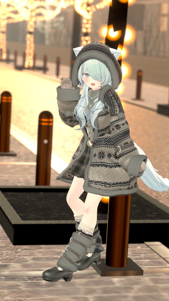 95アバター相当 冬映えコーデ-Noël Brûlée-ノエルブリュレ (VRChat向衣装)#mumu_shop