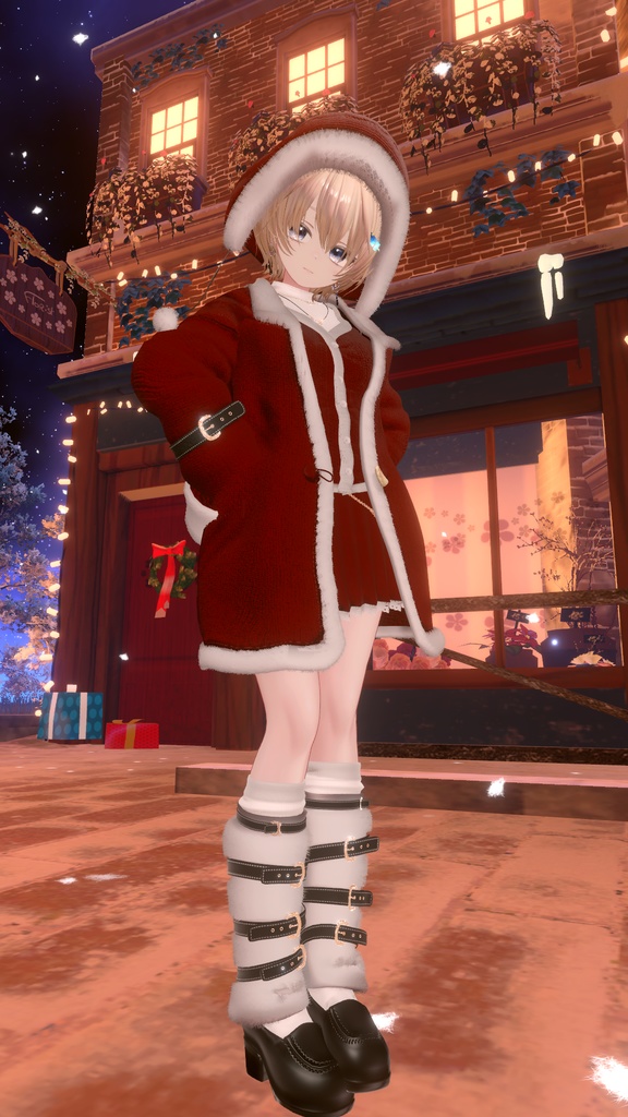 95アバター相当 冬映えコーデ-Noël Brûlée-ノエルブリュレ (VRChat向衣装)#mumu_shop