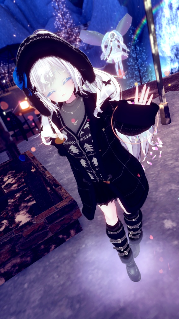 95アバター相当 冬映えコーデ-Noël Brûlée-ノエルブリュレ (VRChat向衣装)#mumu_shop