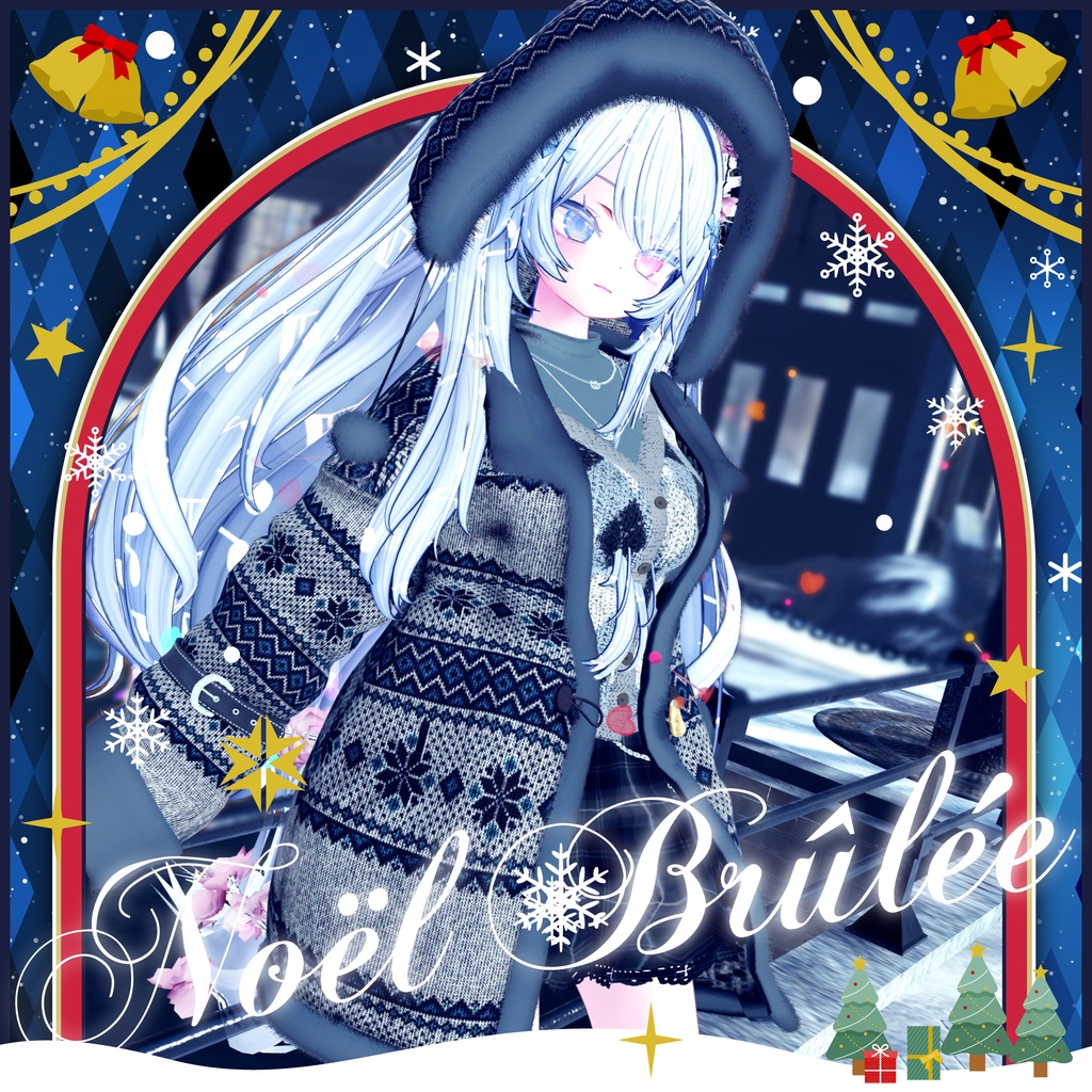 95アバター相当 冬映えコーデ-Noël Brûlée-ノエルブリュレ (VRChat向衣装)#mumu_shop