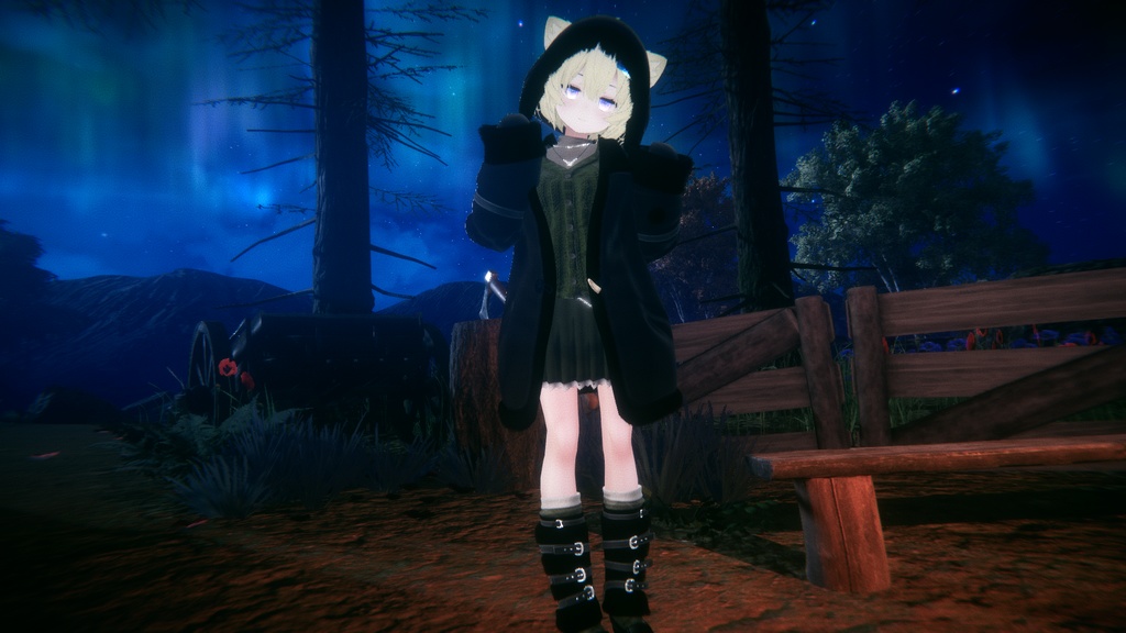 95アバター相当 冬映えコーデ-Noël Brûlée-ノエルブリュレ (VRChat向衣装)#mumu_shop