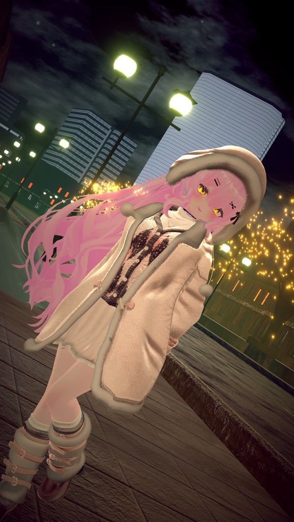 95アバター相当 冬映えコーデ-Noël Brûlée-ノエルブリュレ (VRChat向衣装)#mumu_shop