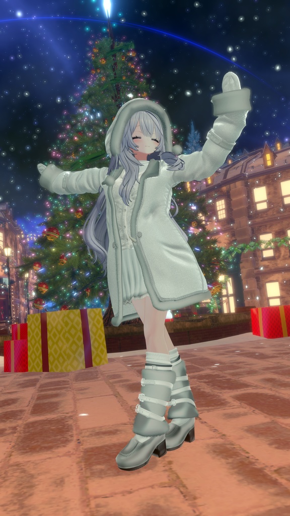 95アバター相当 冬映えコーデ-Noël Brûlée-ノエルブリュレ (VRChat向衣装)#mumu_shop