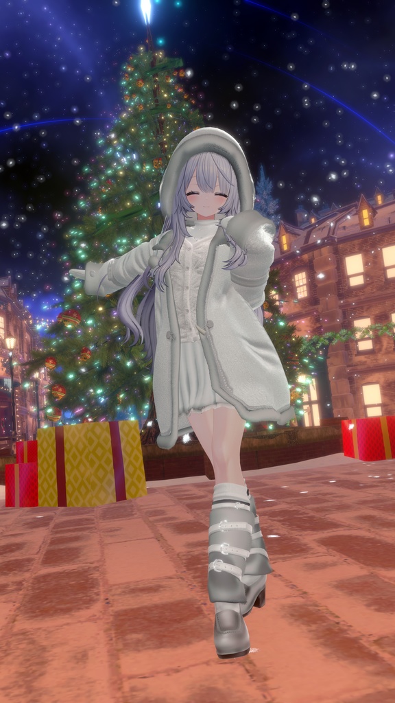 95アバター相当 冬映えコーデ-Noël Brûlée-ノエルブリュレ (VRChat向衣装)#mumu_shop