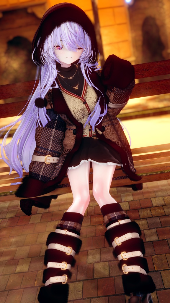 95アバター相当 冬映えコーデ-Noël Brûlée-ノエルブリュレ (VRChat向衣装)#mumu_shop