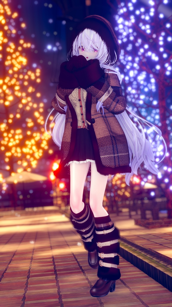 95アバター相当 冬映えコーデ-Noël Brûlée-ノエルブリュレ (VRChat向衣装)#mumu_shop