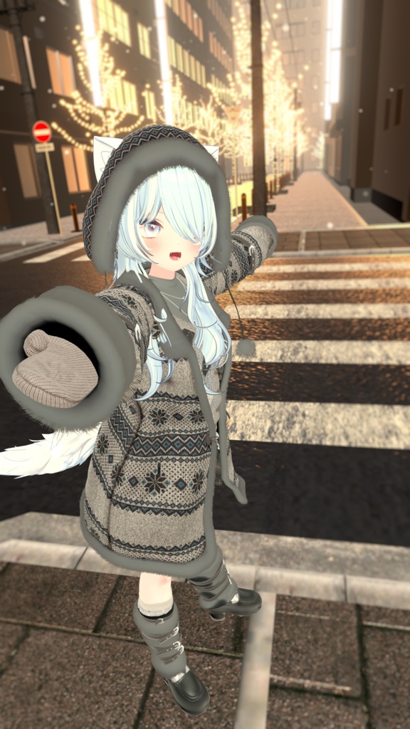 95アバター相当 冬映えコーデ-Noël Brûlée-ノエルブリュレ (VRChat向衣装)#mumu_shop