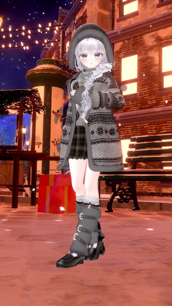95アバター相当 冬映えコーデ-Noël Brûlée-ノエルブリュレ (VRChat向衣装)#mumu_shop