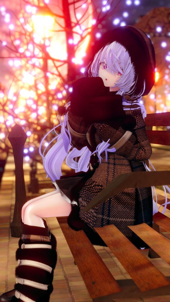 95アバター相当 冬映えコーデ-Noël Brûlée-ノエルブリュレ (VRChat向衣装)#mumu_shop