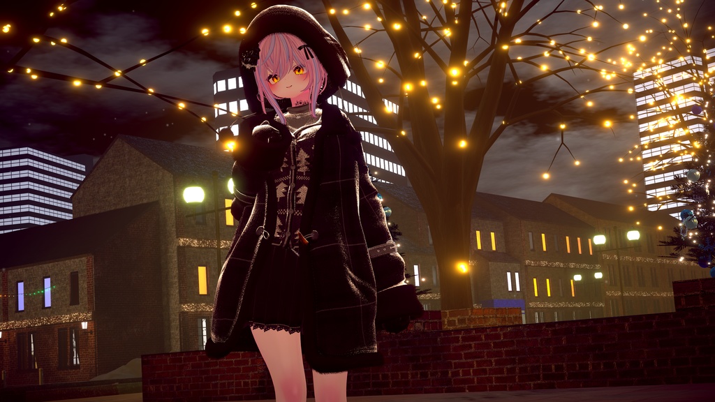 95アバター相当 冬映えコーデ-Noël Brûlée-ノエルブリュレ (VRChat向衣装)#mumu_shop