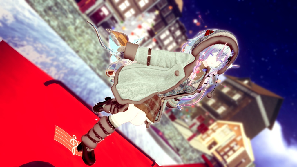 95アバター相当 冬映えコーデ-Noël Brûlée-ノエルブリュレ (VRChat向衣装)#mumu_shop